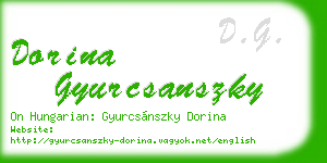 dorina gyurcsanszky business card