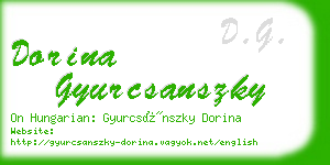 dorina gyurcsanszky business card